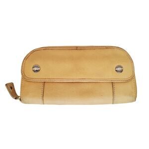 Fossil Yellow Leather Checkbook Wallet